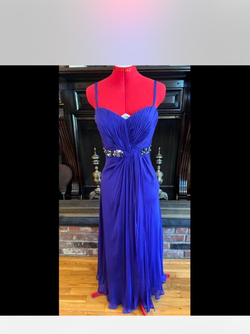 Indigo La Femme Dancing With the Stars formal silk dress.